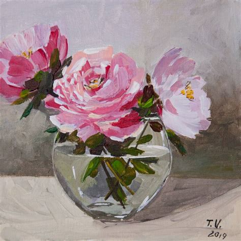 Flowers. Small bouquet. Acrylic painting. Painting by Tetyana ...