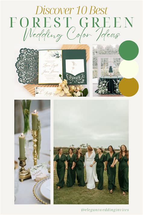 Top 10 Color Ideas to Blend Forest Green in Your Wedding 2023 ...