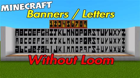 Minecraft Letters/Numbers Banner Tutorial - YouTube