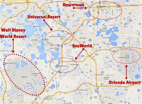 Orlando Theme Parks Map - Map Of Orlando Theme Parks (Florida - Usa ...