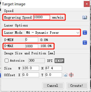 Quick start guide to LaserGRBL parameters settings