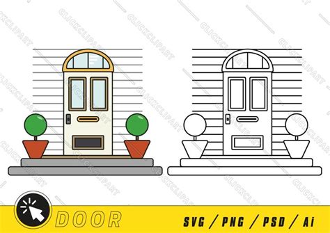 Door SVG Door Clipart SVG Bundle Line Art Sweet Home - Etsy