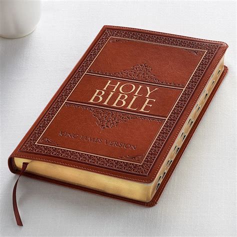 KJV Bible, Lux Leather, Large Print, Tan - indexed – Celebrate Faith