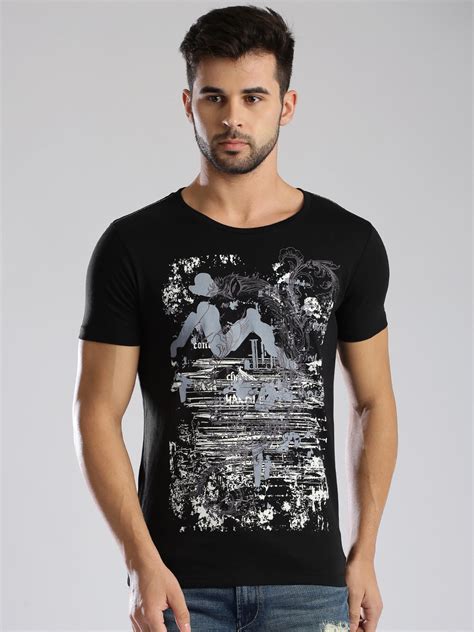 Buy Masculino Latino Black Printed Pure Cotton T Shirt - Tshirts for ...