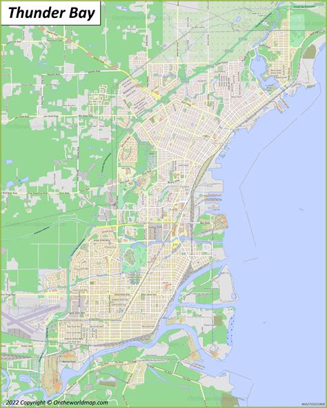 Thunder Bay Map | Ontario, Canada | Detailed Maps of Thunder Bay