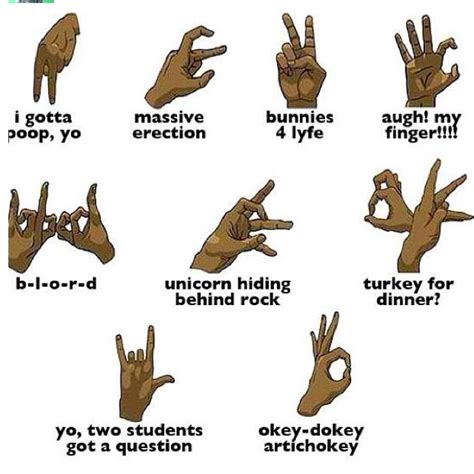 Guide to gang signs part 2...frickin love it!!! | Gang signs, Gang ...