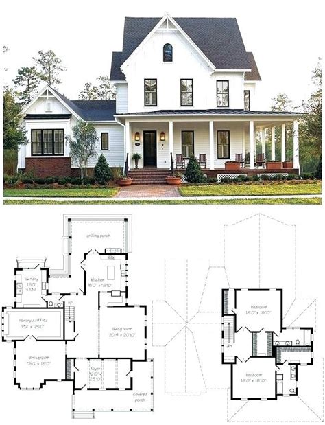 Image result for simple small 2 story farmhouse plans | Farmhouse floor ...