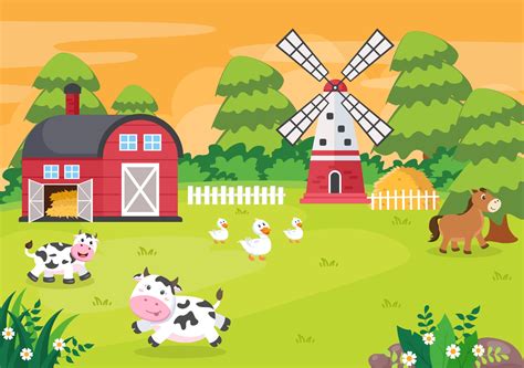 Cute Cartoon Farm Animals Illustration 2752395 Vector Art at Vecteezy