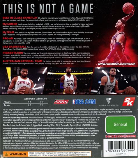 NBA 2K17 cover or packaging material - MobyGames