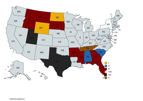 the current governor map : r/PoliticalSimulationUS