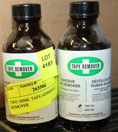 TWO 100ML TAPE ADHESIVE REMOVER.