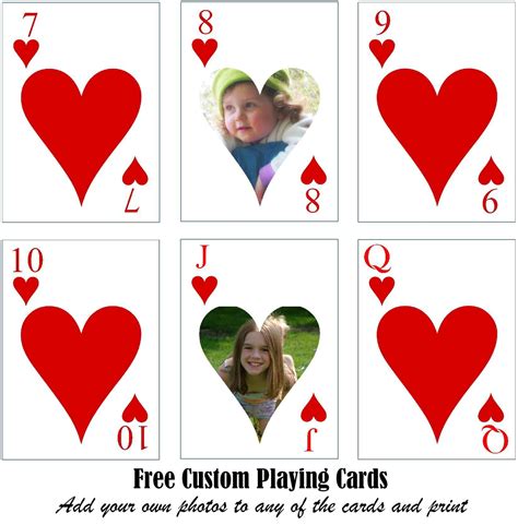 Free Printable Custom Playing Cards | Add Your Photo and/or Text