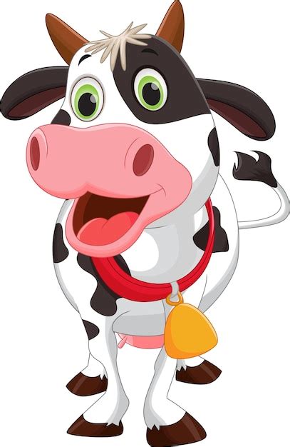 Premium Vector | Happy cow cartoon