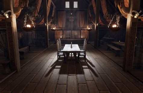 [WIP][Environment] Mead hall — polycount