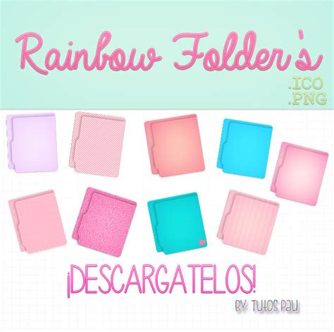 Rainbow Folder's by PauTutoriaals on DeviantArt