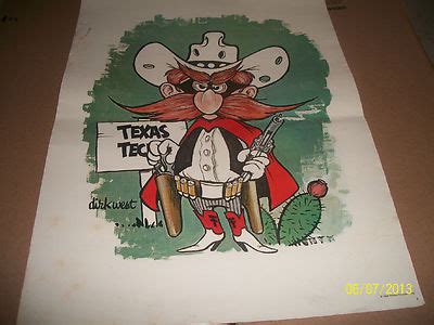 vintage Texas Tech football poster by Dirk West-1969 holiday ...