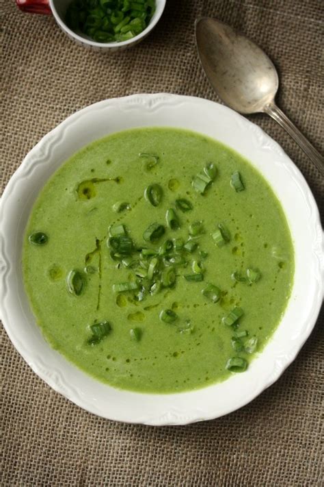 Sweet Pea and Green Onion Soup - Feed Me Phoebe