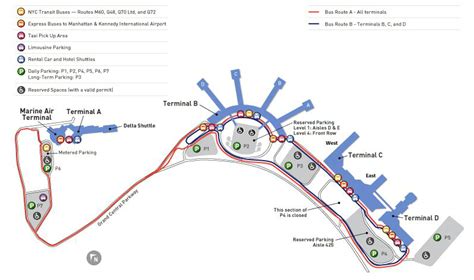 Map of LaGuardia airport & terminal (LGA) | Nyc map, Laguardia airport, Map