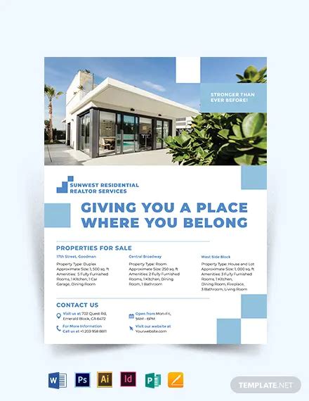 Residential Real Estate Flyer - 15+ Examples, Word, PSD, Ai, Design ...