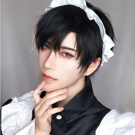 Cute Emo Guys, Cool Anime Guys, Cute Boys, Maid Outfit, Maid Dress ...