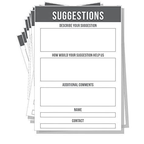 Printable Suggestion Box Template