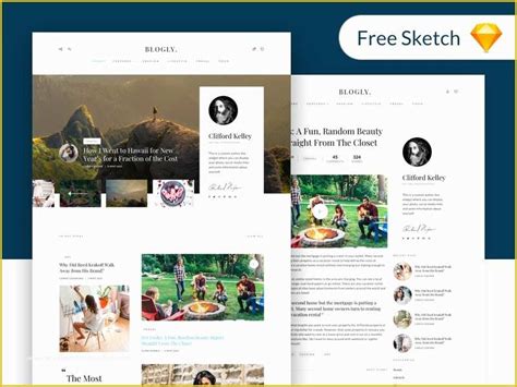 Sketch Website Template Free Of Free Website Sketch Template Blogly ...