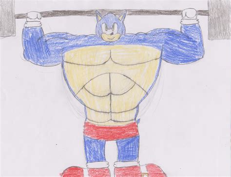 Buff Sonic the Hedgehog Working Out by NitroactiveStudios on DeviantArt