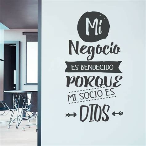 Vinilo de frases mi negocio | adhesivo decorativo