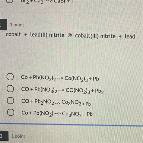 What Is the Formula for Lead Ii Nitrite