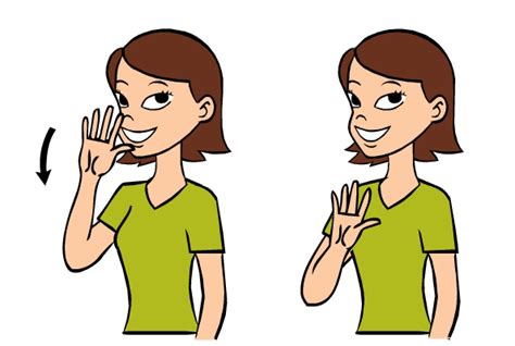 Woman Sign Language Colors, Simple Sign Language, Sign Language Book ...