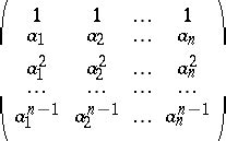 Vandermonde determinant - Encyclopedia of Mathematics