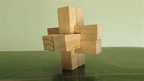 6-Piece Wooden Cross Puzzle -- Solution - YouTube