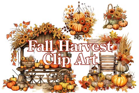 Fall Harvest Clip Art Collection 4 Graphic by Sunny Jar Designs ...