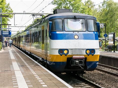 Train on railroad station, Netherlands — Stock Editorial Photo ...