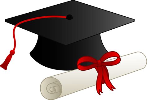 Download Gown Clipart High School Cap - Graduation Hat And Scroll - Png ...