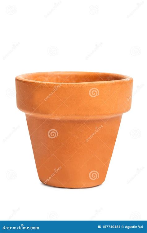 Empty Flower Pot Isolated View Stock Photo - Image of horticulture ...