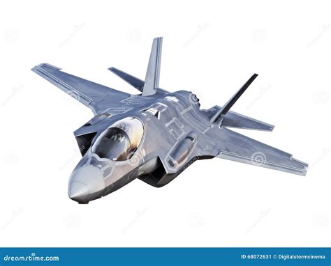 View of a F35 Jet Aircraft Isolated on a White Background. Stock ...