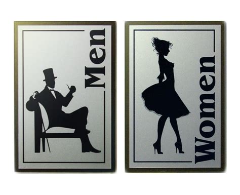 Buy Vintage/Retro Look Restroom Signs -"Men" and"Women" set of Bathroom ...