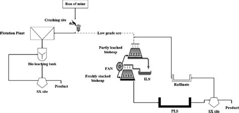 Schematic representation of industrial bioleaching. | Download ...