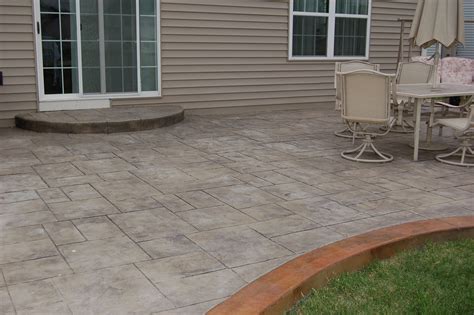 Stamped Concrete Patio - Upright Fences Downright Patios