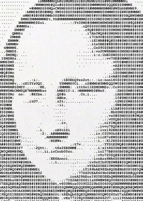 Dot matrix Mona Lisa | Ascii art, Text art, Ascii art generator