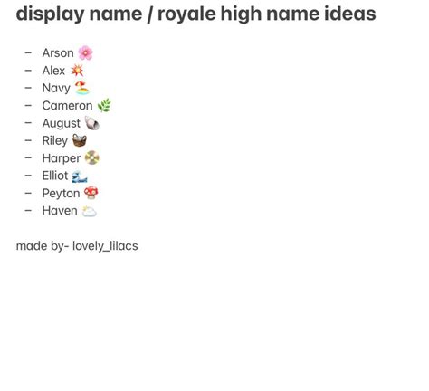 | royale high / roblox display name ideas | | Aesthetic roblox name ...