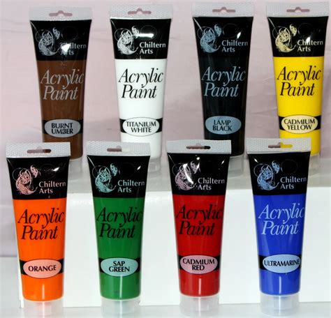 Acrylic Paint Tubes 8 Different Colour Tubes Artist Painting Colours ...