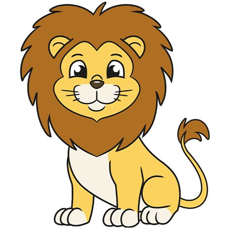 How to Draw an Easy Cartoon Lion - Really Easy Drawing Tutorial