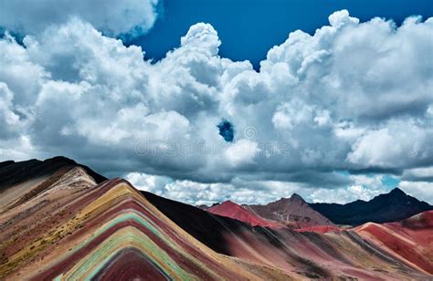 Rainbow Mountain or Vinicunca is a Mountain in the Andes of Peru Stock ...