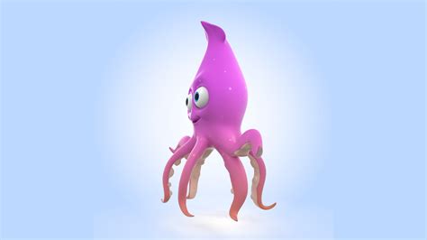 Purple Squid 3D Model - TurboSquid 2099180