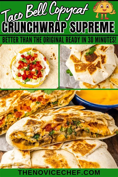 Taco Bell Crunchwrap Supreme Recipe | The Novice Chef