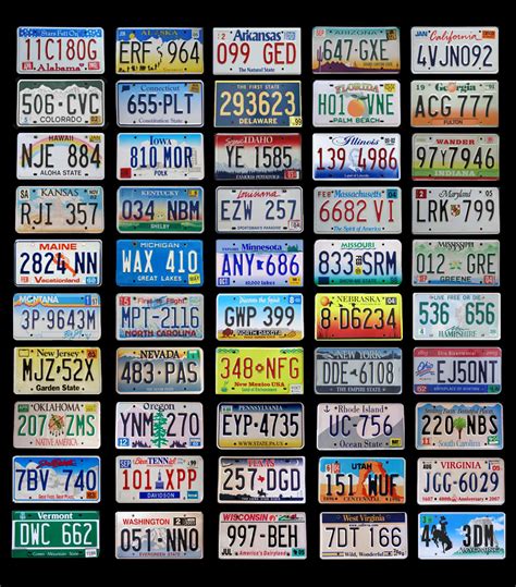 50 ORIGINAL UNITED STATES METAL LICENSE PLATES SET NUMBER TAG USA BEST ...