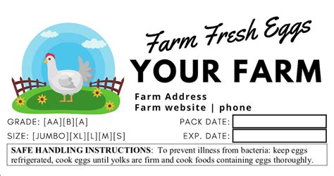 Free Egg carton label template (Printable & Customizable) – Farmer Brad