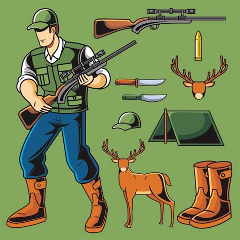 Premium Vector | Deer Hunter Vector Pack